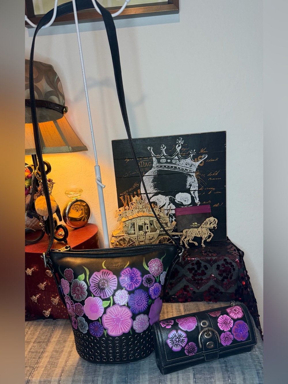 Coach 2014 Bleeker Hobo & SoHo Long Wallet OOAK Set Customized by @je_anne_art